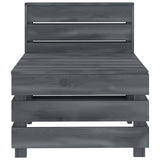 NNEVL 8 Piece Garden Pallet Lounge Set Wood Grey