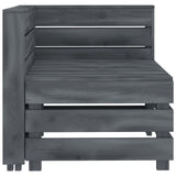 NNEVL 8 Piece Garden Pallet Lounge Set Wood Grey