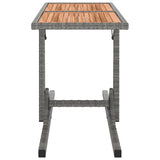 NNEVL 3 Piece Garden Dining Set Solid Acacia Wood & Poly Rattan Anthracite