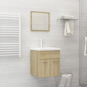 NNEVL Bathroom Furniture Set Sonoma Oak Chipboard