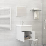 NNEVL Bathroom Furniture Set High Gloss White Chipboard