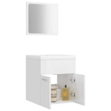 NNEVL Bathroom Furniture Set High Gloss White Chipboard