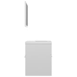 NNEVL Bathroom Furniture Set High Gloss White Chipboard