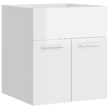 NNEVL Bathroom Furniture Set High Gloss White Chipboard