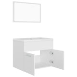 NNEVL Bathroom Furniture Set White Chipboard
