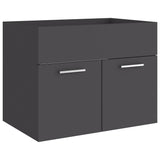 NNEVL Bathroom Furniture Set Grey Chipboard
