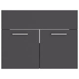 NNEVL Bathroom Furniture Set Grey Chipboard