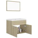 NNEVL Bathroom Furniture Set Sonoma Oak Chipboard