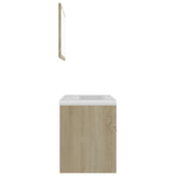 NNEVL Bathroom Furniture Set Sonoma Oak Chipboard