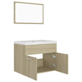 NNEVL Bathroom Furniture Set Sonoma Oak Chipboard