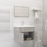 NNEVL Bathroom Furniture Set Concrete Grey Chipboard