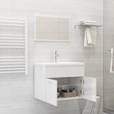 NNEVL Bathroom Furniture Set High Gloss White Chipboard