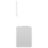 NNEVL Bathroom Furniture Set High Gloss White Chipboard