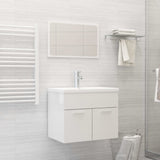 NNEVL Bathroom Furniture Set High Gloss White Chipboard
