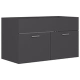 NNEVL Bathroom Furniture Set Grey Chipboard