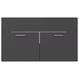NNEVL Bathroom Furniture Set Grey Chipboard