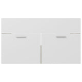 NNEVL Bathroom Furniture Set White and Sonoma Oak Chipboard