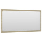 NNEVL Bathroom Furniture Set White and Sonoma Oak Chipboard