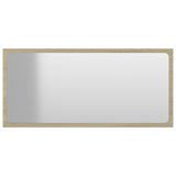 NNEVL Bathroom Furniture Set White and Sonoma Oak Chipboard