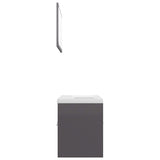 NNEVL Bathroom Furniture Set High Gloss Grey Chipboard