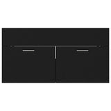 NNEVL Bathroom Furniture Set Black Chipboard