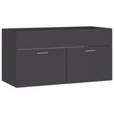 NNEVL Bathroom Furniture Set Grey Chipboard