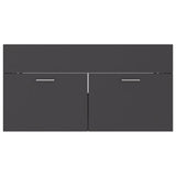 NNEVL Bathroom Furniture Set Grey Chipboard