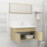 NNEVL Bathroom Furniture Set Sonoma Oak Chipboard