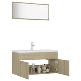 NNEVL Bathroom Furniture Set Sonoma Oak Chipboard