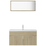 NNEVL Bathroom Furniture Set Sonoma Oak Chipboard
