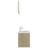 NNEVL Bathroom Furniture Set Sonoma Oak Chipboard