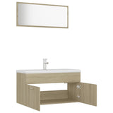 NNEVL Bathroom Furniture Set Sonoma Oak Chipboard