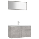 NNEVL Bathroom Furniture Set Concrete Grey Chipboard