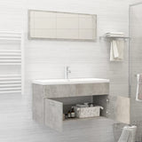 NNEVL Bathroom Furniture Set Concrete Grey Chipboard