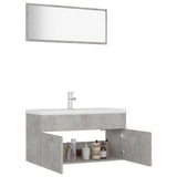 NNEVL Bathroom Furniture Set Concrete Grey Chipboard