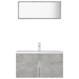 NNEVL Bathroom Furniture Set Concrete Grey Chipboard