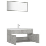 NNEVL Bathroom Furniture Set Concrete Grey Chipboard