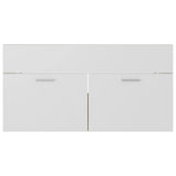 NNEVL Bathroom Furniture Set White and Sonoma Oak Chipboard