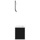 NNEVL Bathroom Furniture Set Black Chipboard