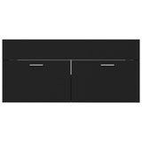 NNEVL Bathroom Furniture Set Black Chipboard