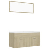 NNEVL Bathroom Furniture Set Sonoma Oak Chipboard