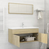 NNEVL Bathroom Furniture Set Sonoma Oak Chipboard