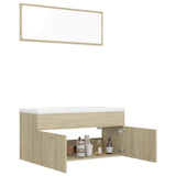 NNEVL Bathroom Furniture Set Sonoma Oak Chipboard