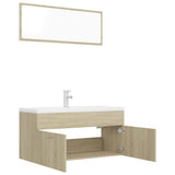 NNEVL Bathroom Furniture Set Sonoma Oak Chipboard