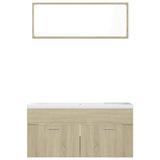 NNEVL Bathroom Furniture Set Sonoma Oak Chipboard