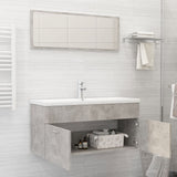 NNEVL Bathroom Furniture Set Concrete Grey Chipboard