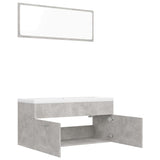 NNEVL Bathroom Furniture Set Concrete Grey Chipboard