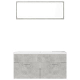 NNEVL Bathroom Furniture Set Concrete Grey Chipboard