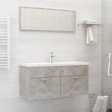 NNEVL Bathroom Furniture Set Concrete Grey Chipboard