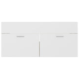 NNEVL Bathroom Furniture Set White and Sonoma Oak Chipboard